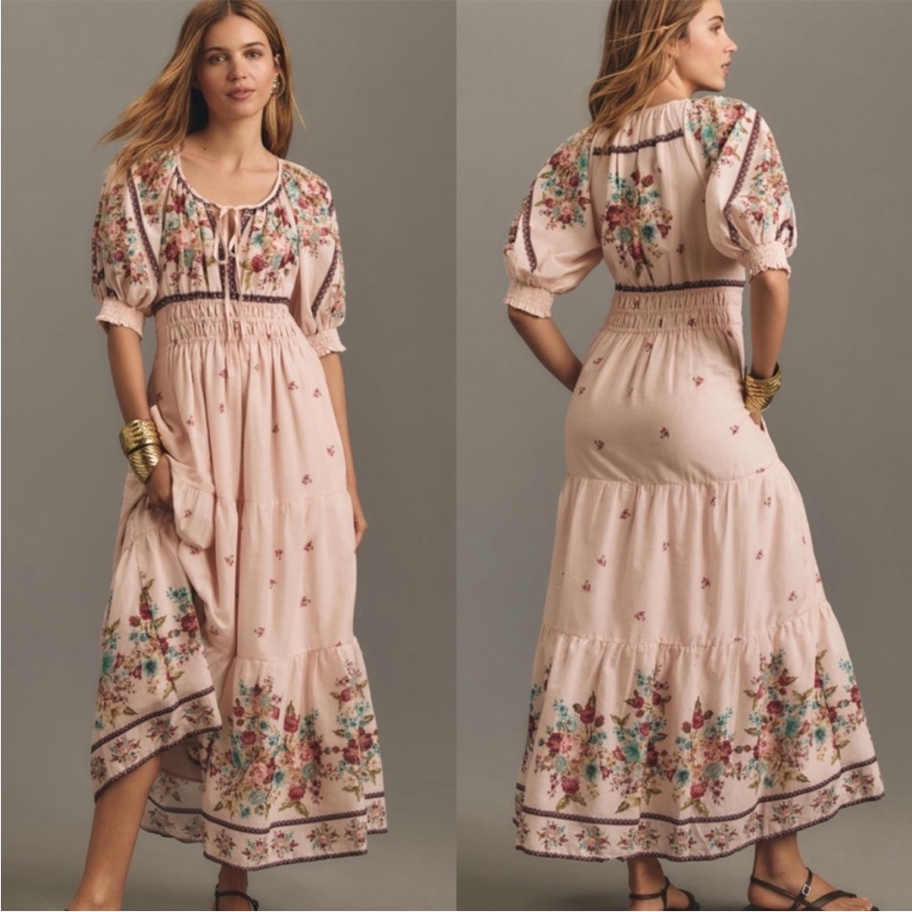 Anthro Somerset Puff Sleeve Dress XS NWT